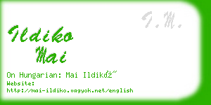 ildiko mai business card